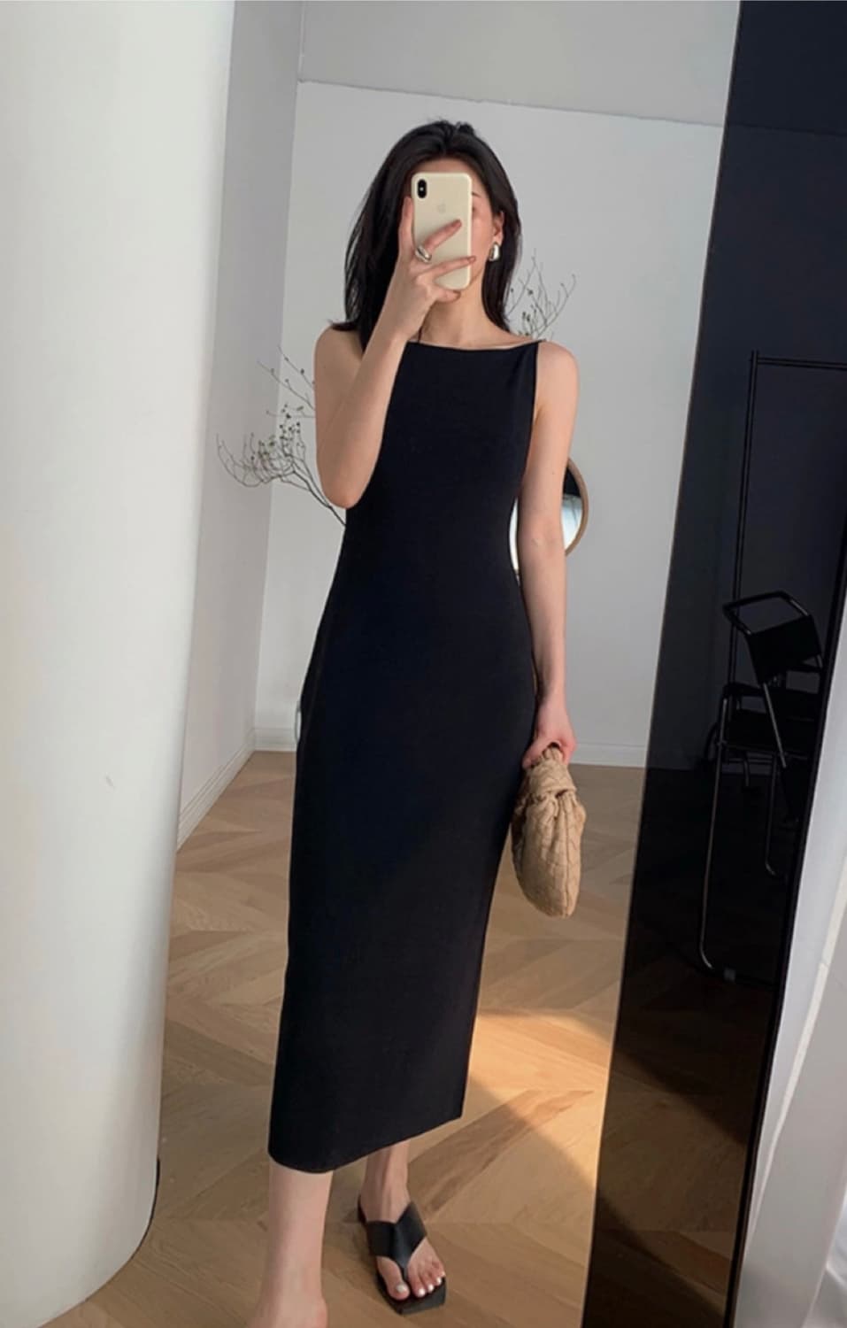 Cos 백리스 니티드 슬립 드레스 상품이미지1