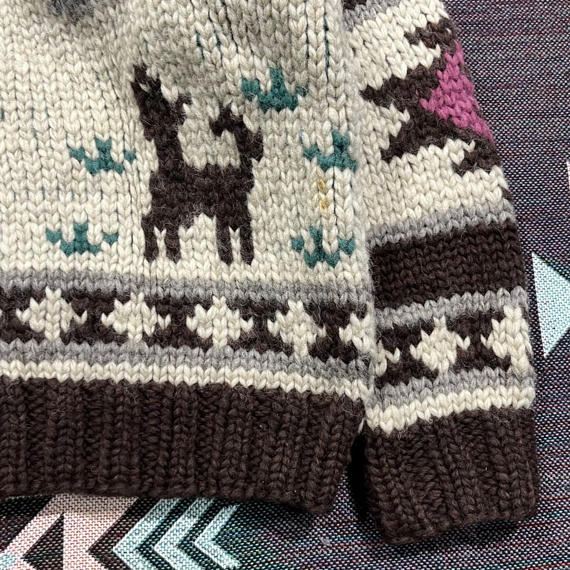 [Rich More] 리치모어 웨스턴 사막 패턴 핸드니트 코위찬 상품이미지6