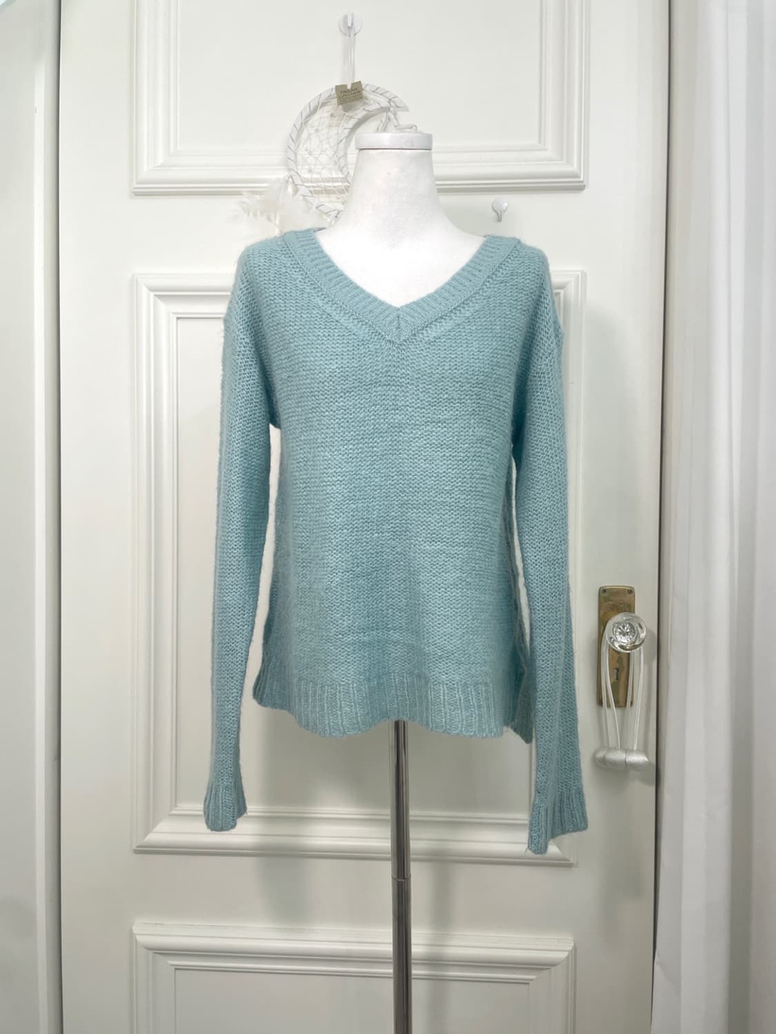 EF-DE indi mint v-neck basic mohair swea 상품이미지1
