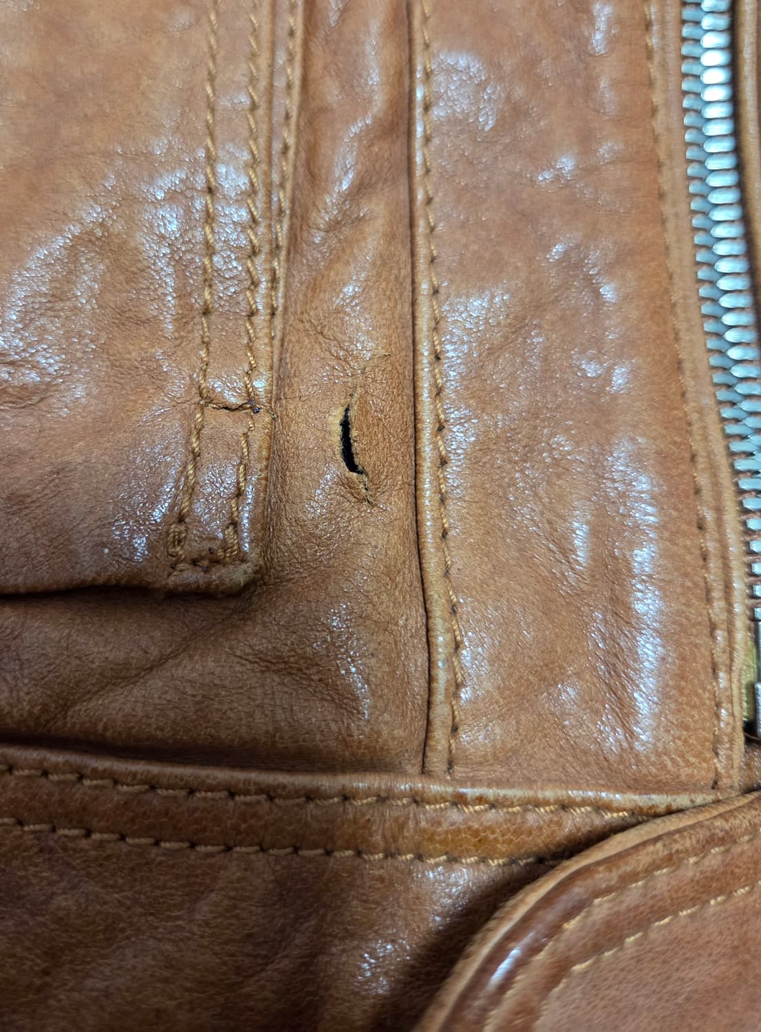 티아이포맨 카멜 양가죽 자켓 상품이미지5