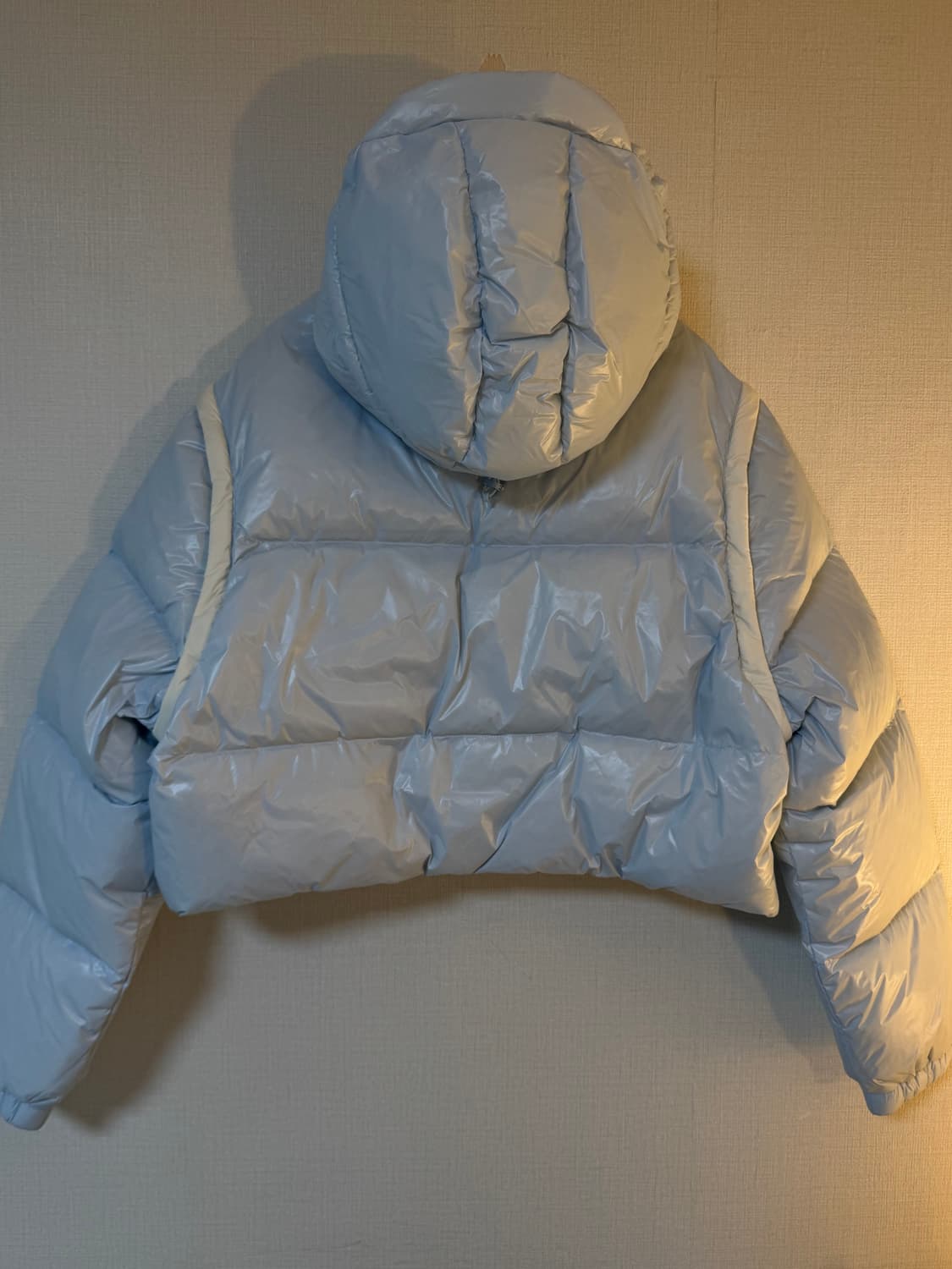 [M]새상품 널디 엔디와이 스카이블루 덕다운패딩 상품이미지3