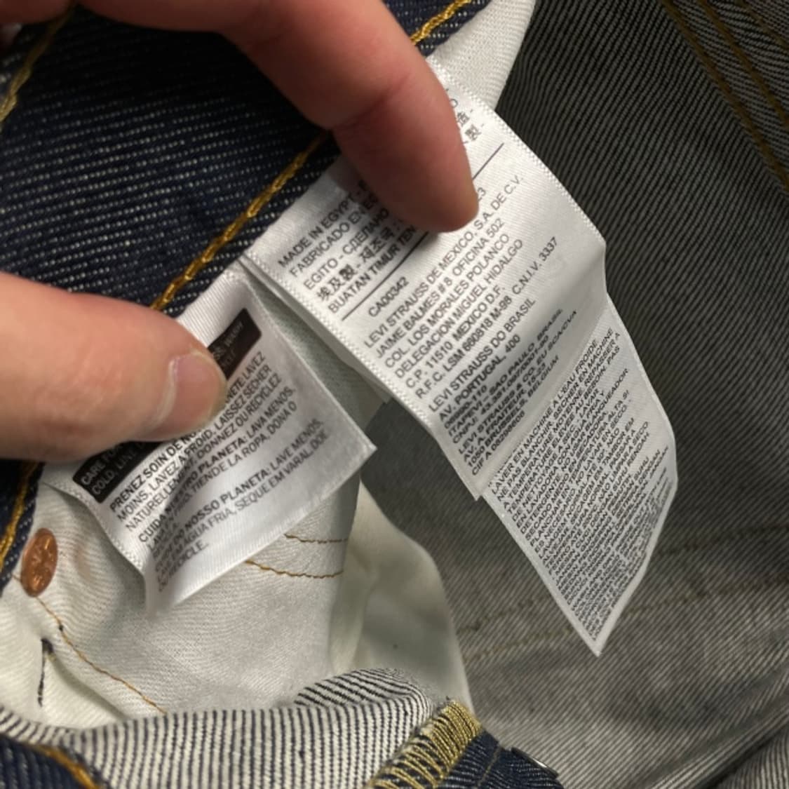 34 리바이스 501 생지 데님  상품이미지3