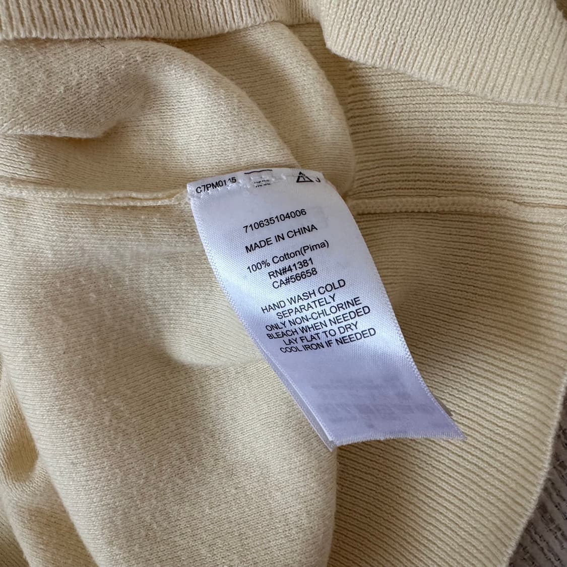 폴로 피마코튼 반집업 니트(크림 컬러) 상품이미지5