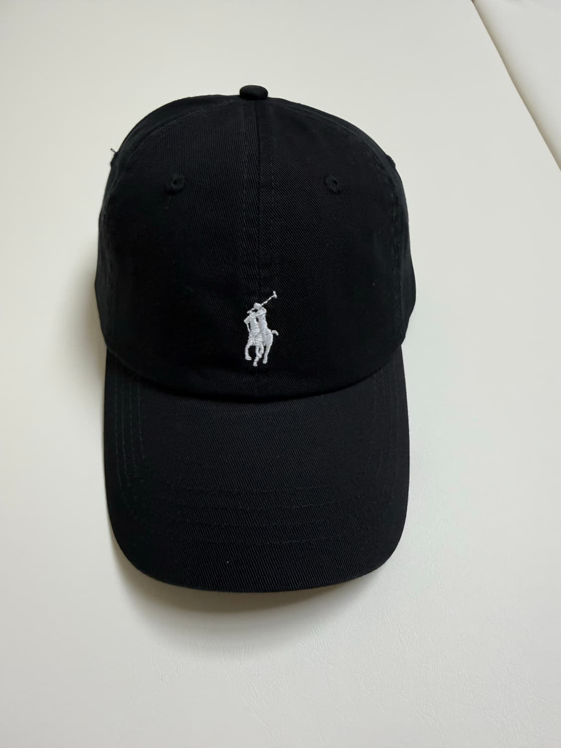 폴로 랄프로렌 볼캡 모자 (블랙)(화이트포니자수)(새상품) 상품이미지1