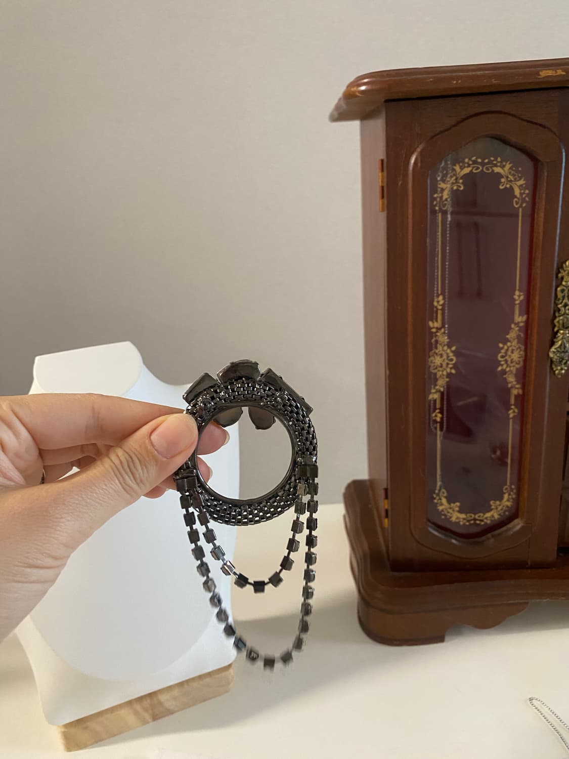 빈티지 메탈 큐빅 브로치 상품이미지6