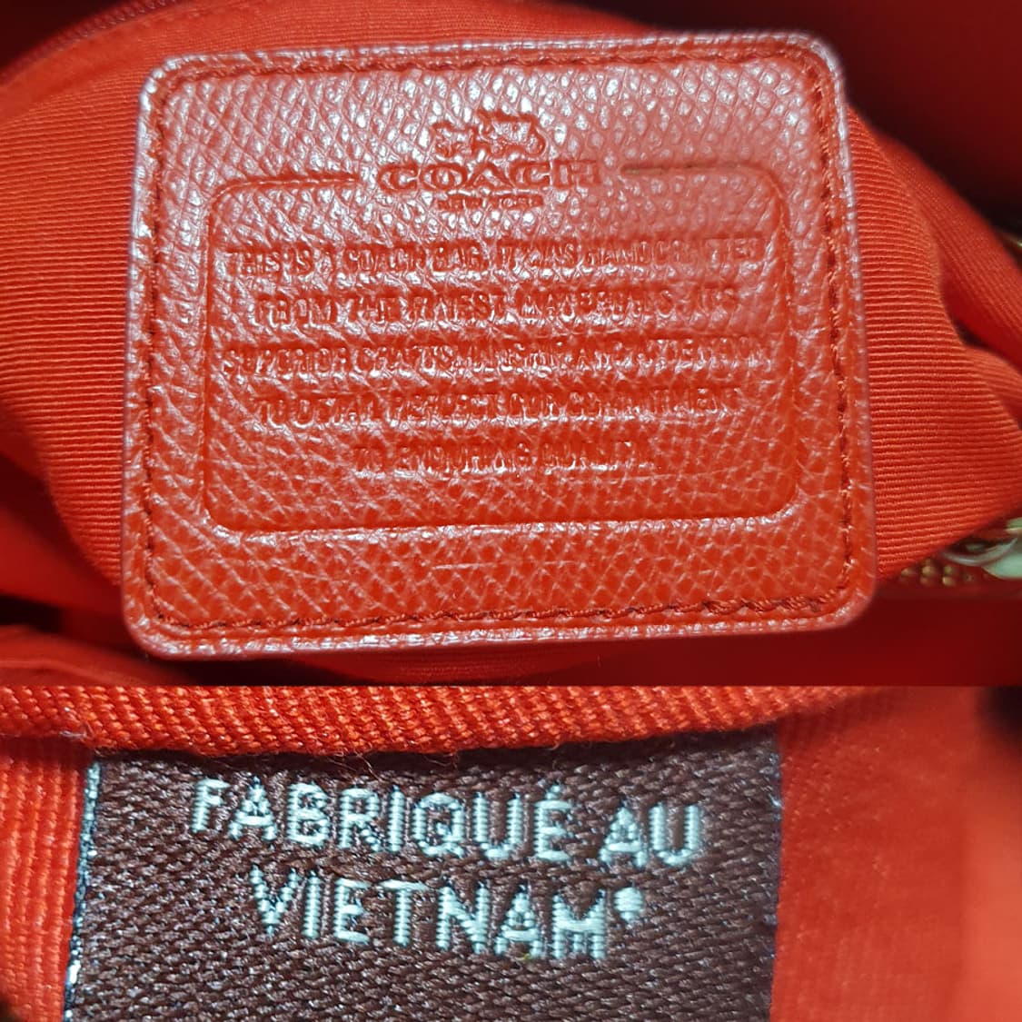 코치 레드 가죽 화사한 토트백 중고 가방 은피아노 상품이미지3