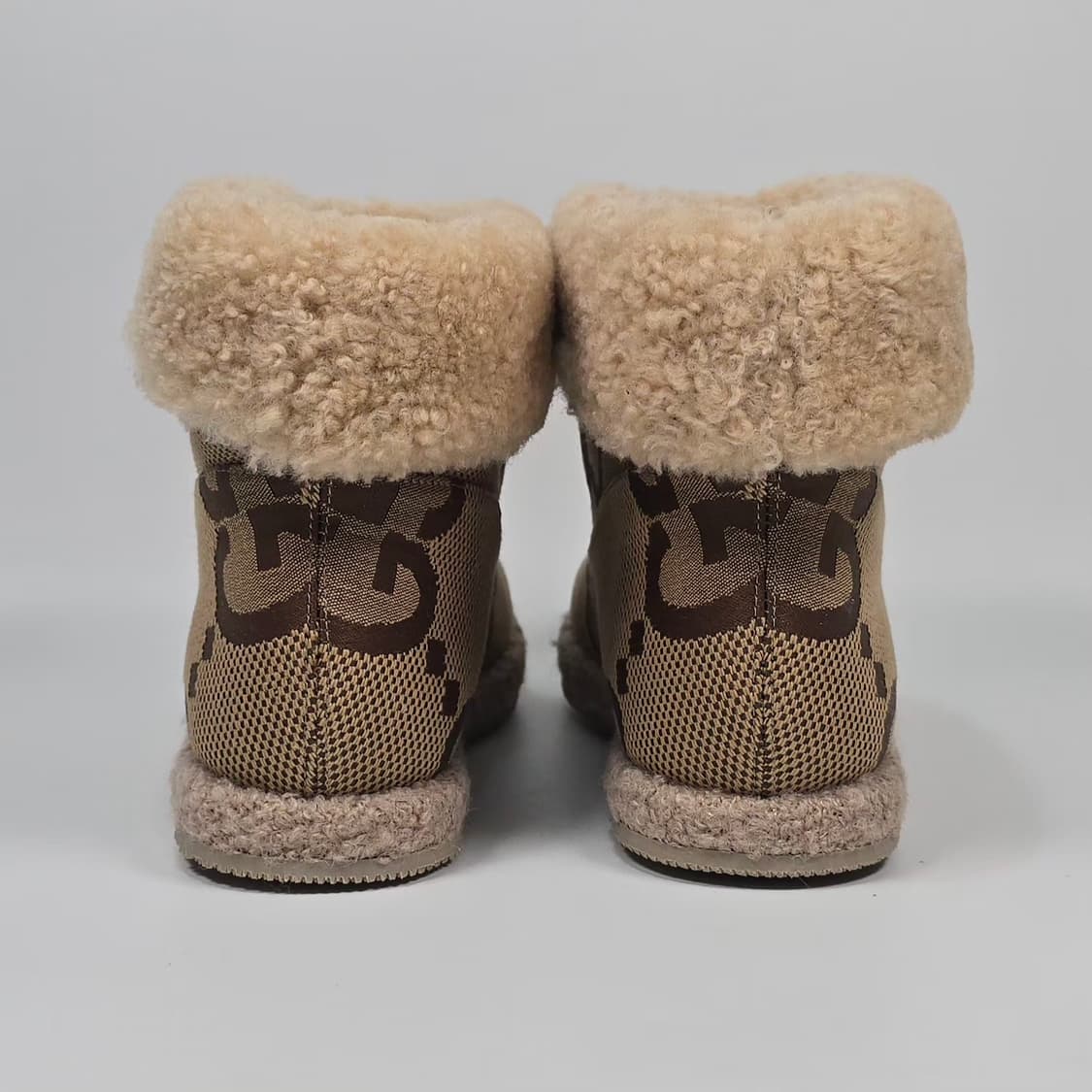 구찌 점보 GG 캔버스 홀스빗 시어링 앵클 부츠 ( 210 ) 상품이미지3