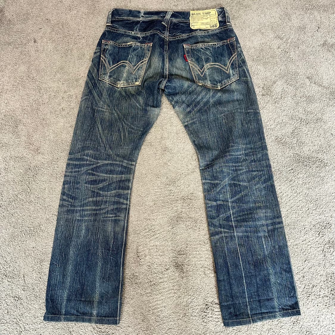 에드윈503 블루트립 페이드 세미 부츠컷 데님(28) 상품이미지4