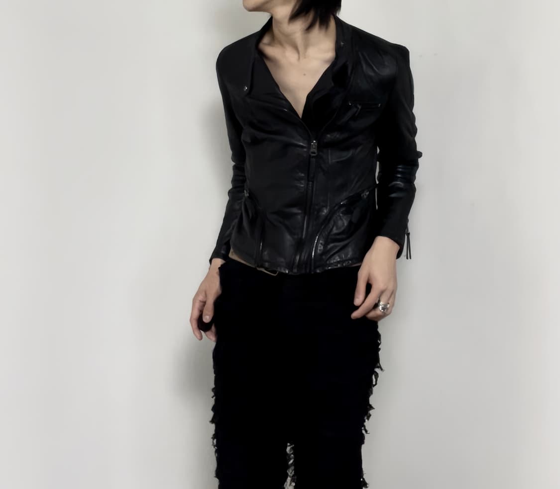 Zara short leather jacket 상품이미지1