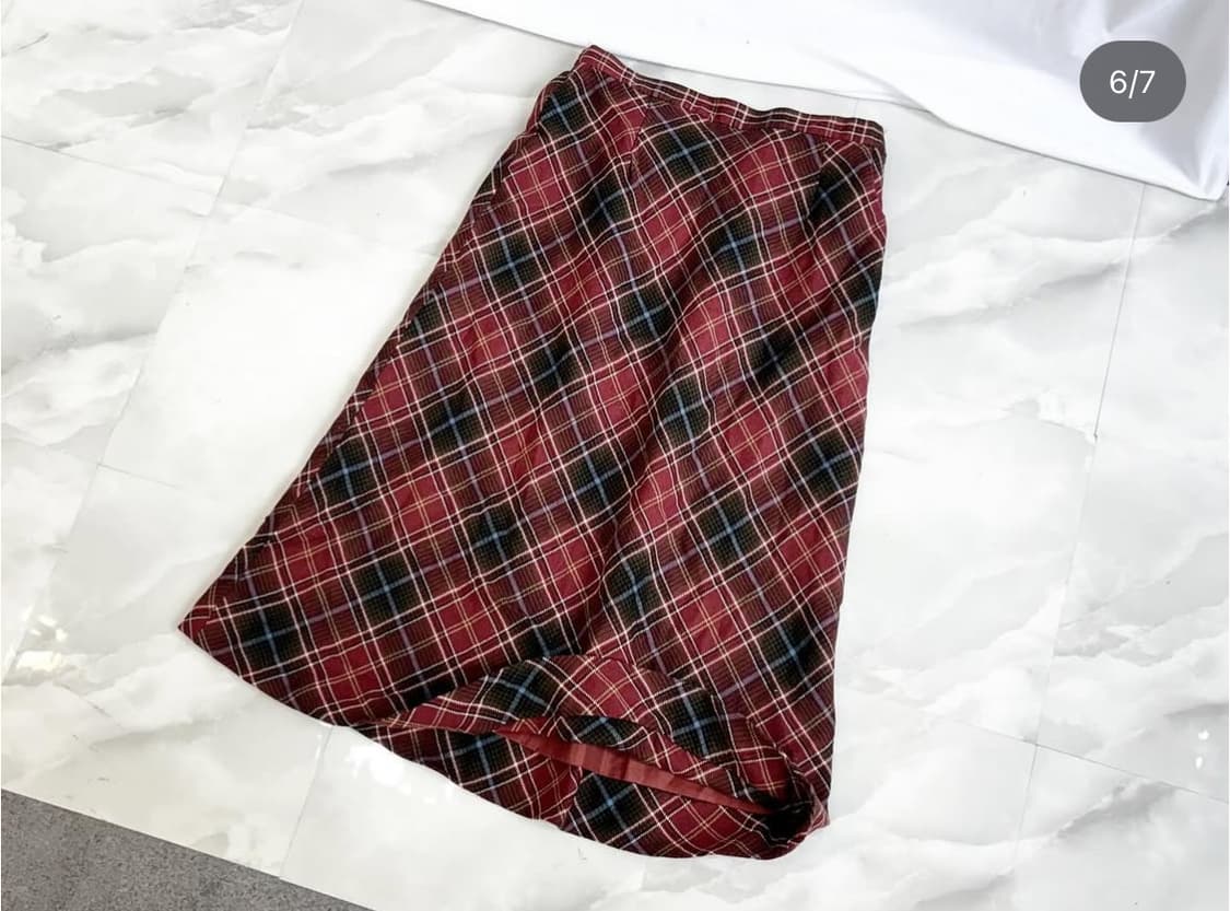 니트 집업, 야상점퍼, 체크스커트 상품이미지6