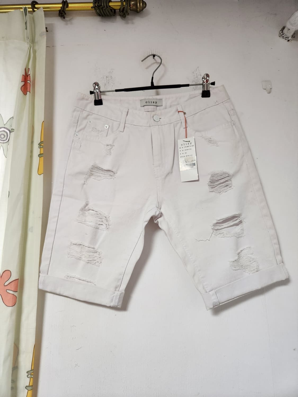 새것)clizy 화이트 데미지 반바지 28 상품이미지1