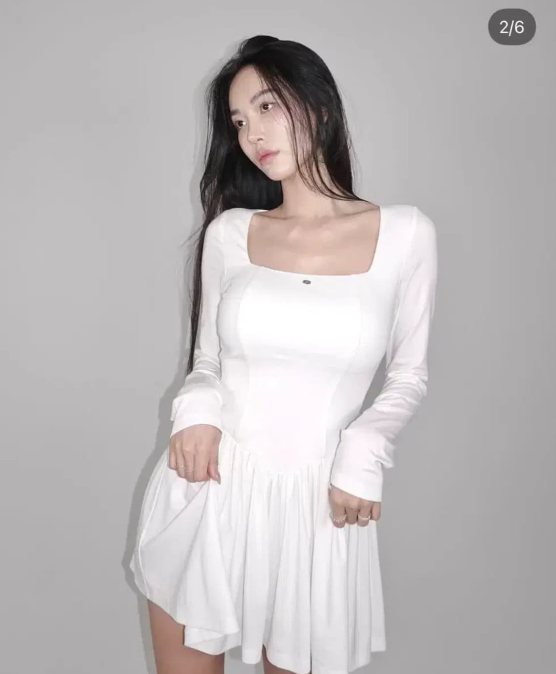 페일 제이드 스케이터 원피스 화이트 2사이즈 상품이미지1