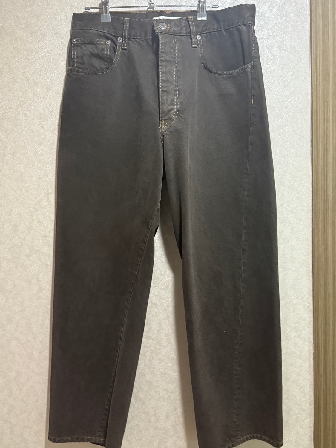 선플라워 와이드 트위스트 데님 브라운 32/32 상품이미지1