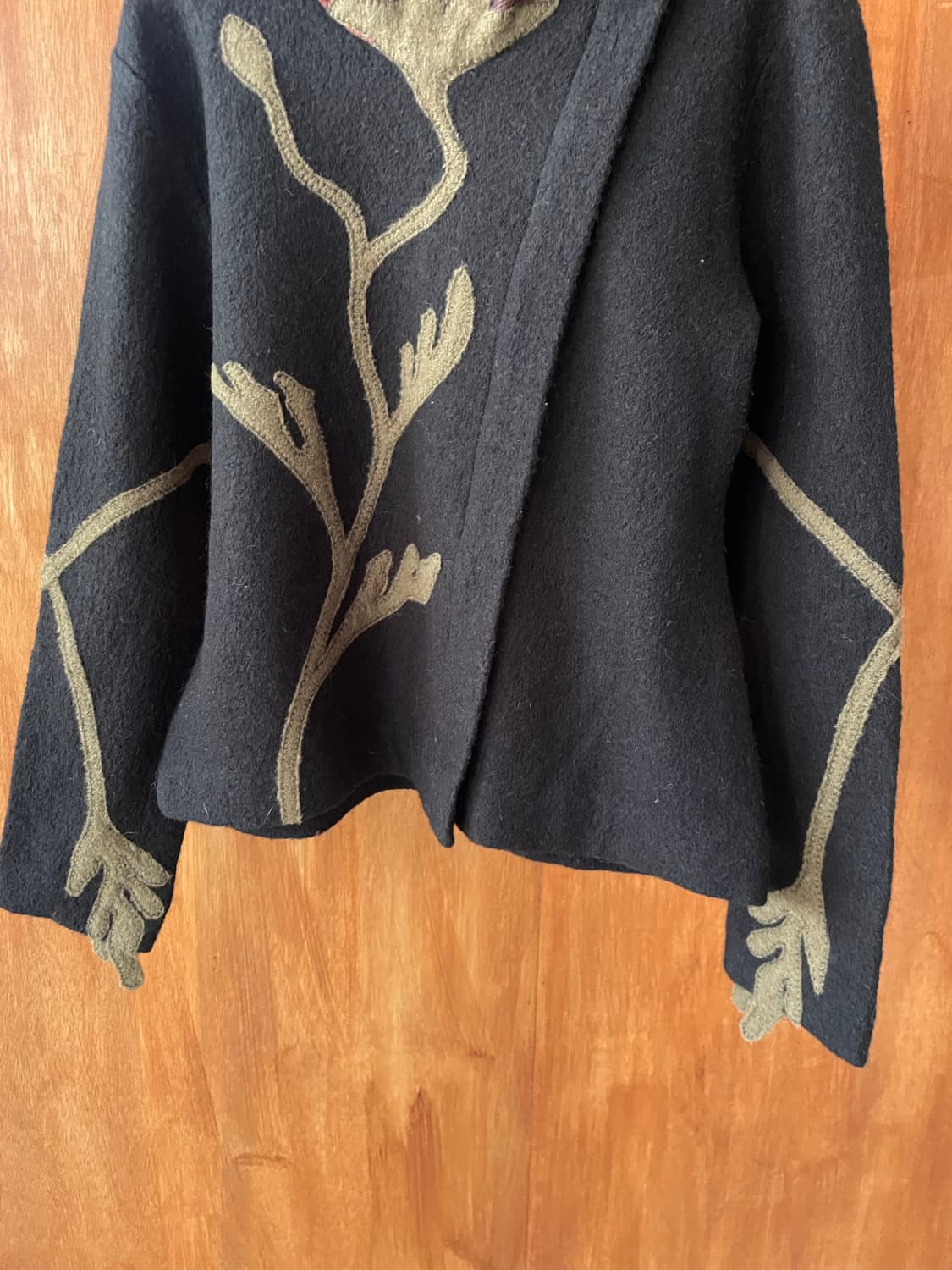 Floral embroidered art wool jacket 상품이미지5
