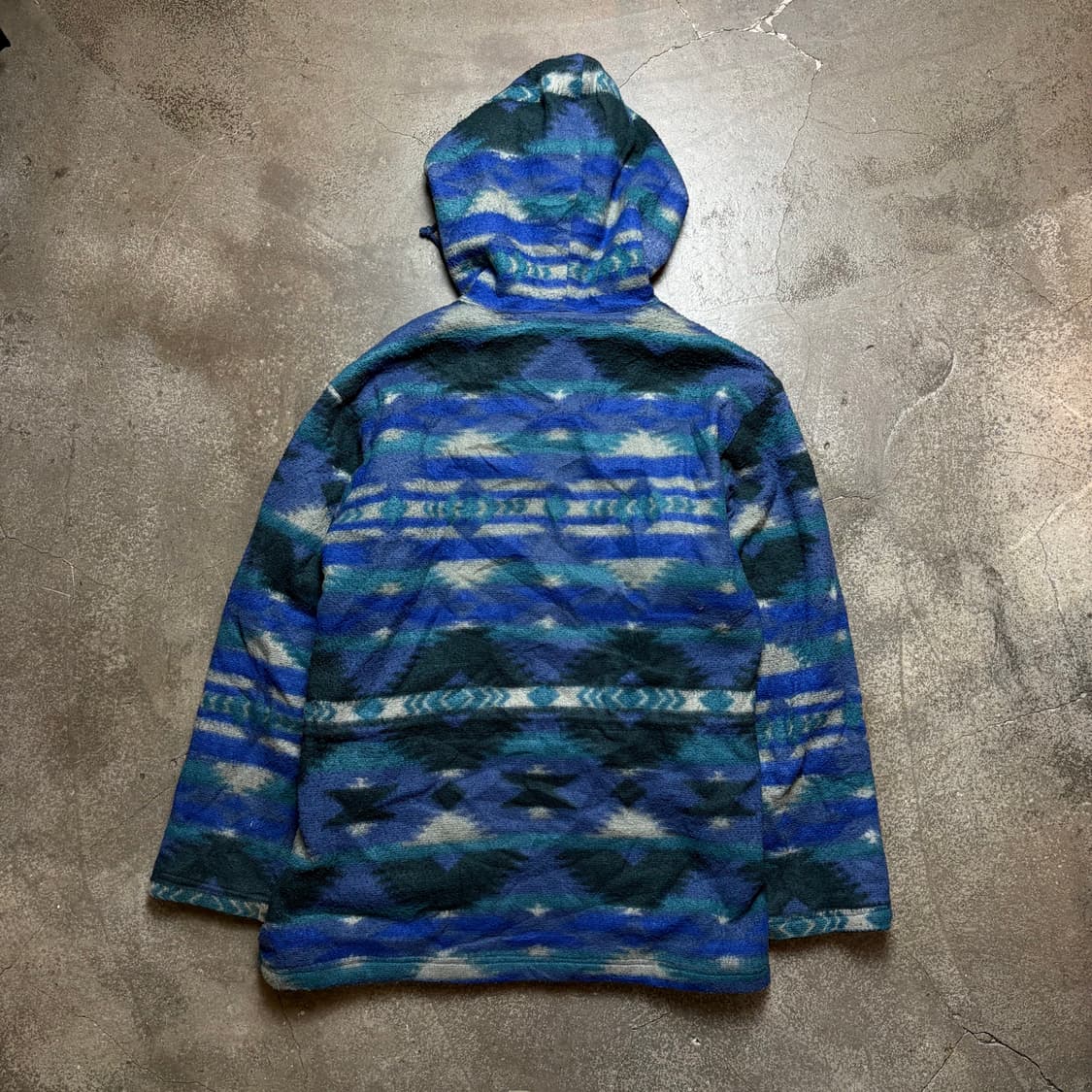 빈티지 패턴 울 후드 집업 상품이미지3