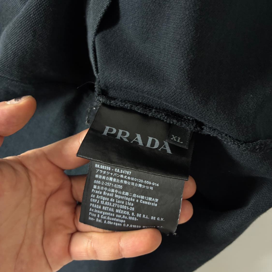 Prada  프라다 PK 코튼 블랙 폴로 반팔 티셔츠 상품이미지5