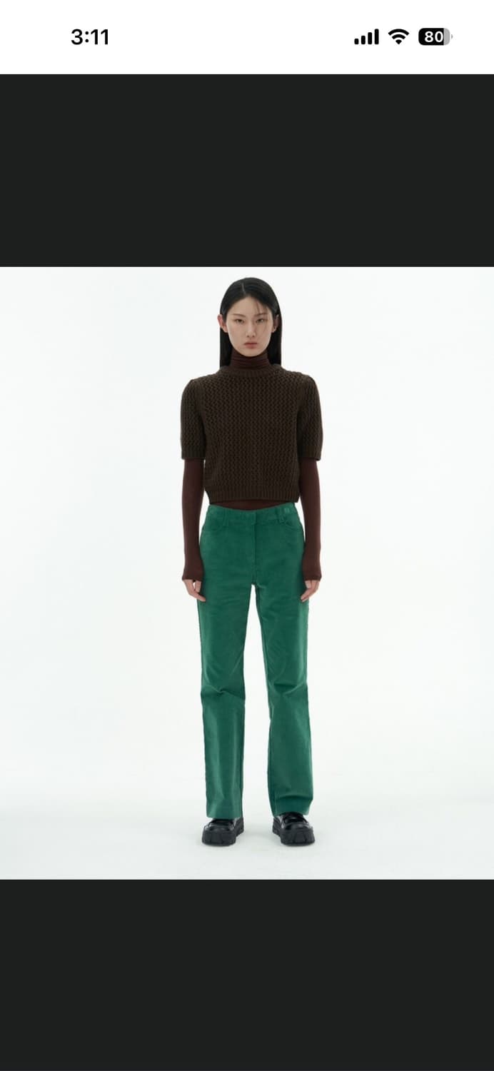 아모멘토 코듀로이 플레어드팬츠 브라운 상품이미지1