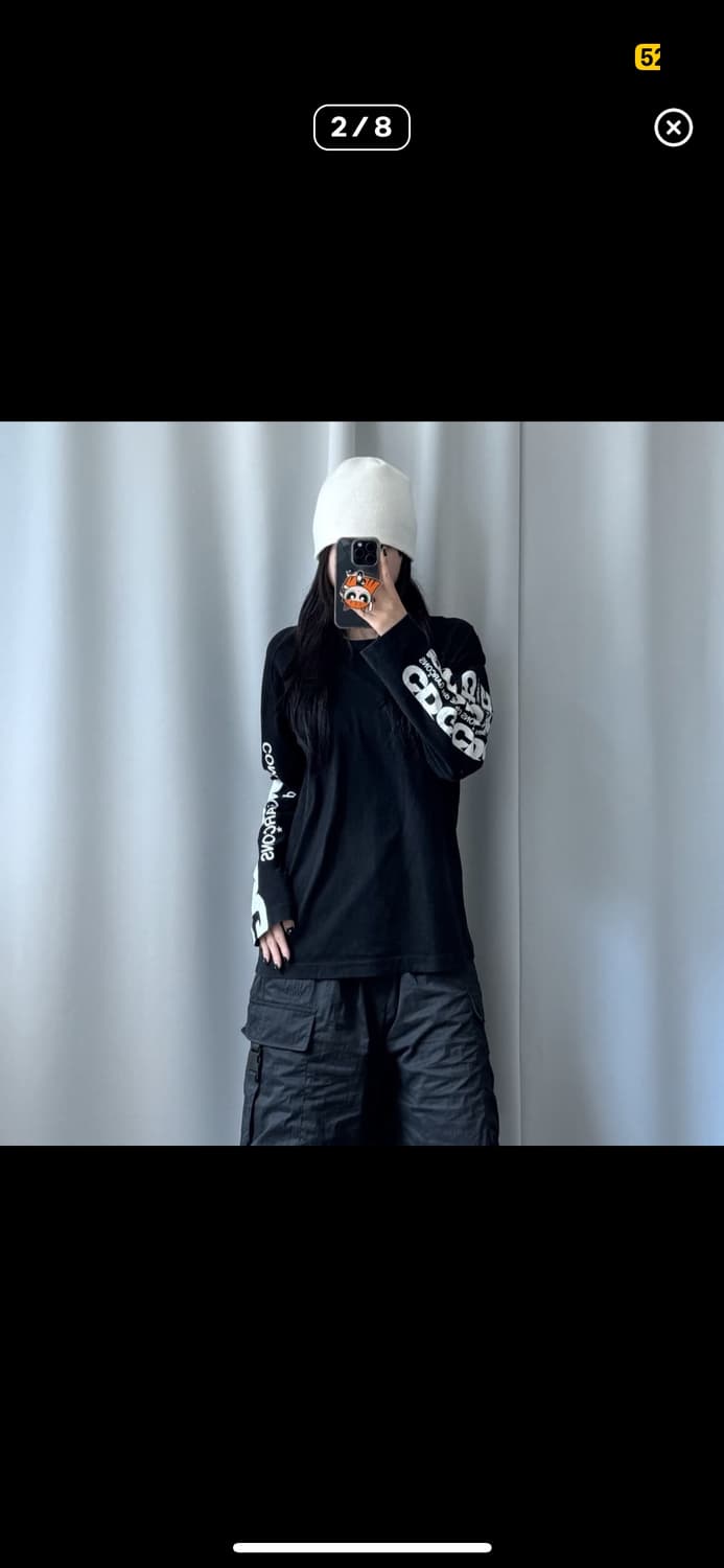 꼼데가르송 롱 슬리브 블랙 상품이미지3