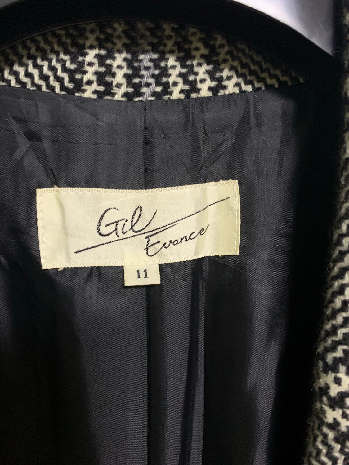 빈티지 모직 체크자켓 상품이미지5