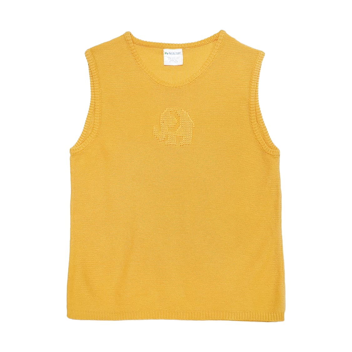코끼리 니트 조끼 옐로 상품이미지2