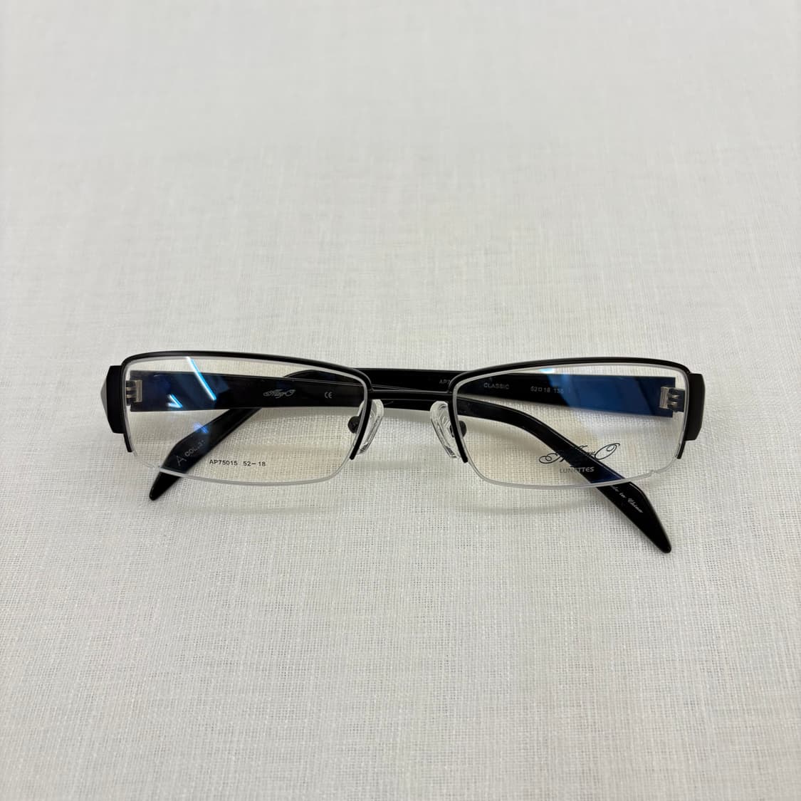 ALLEGRO 블랙 반무테 빈티지 안경 상품이미지2