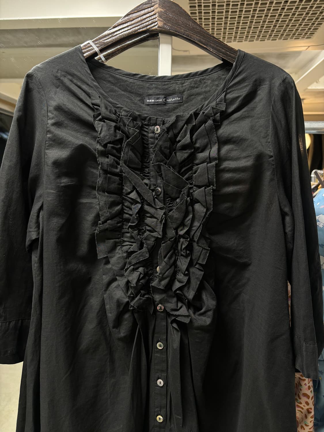 Mb lucas 프릴 노카라 셔츠 상품이미지2