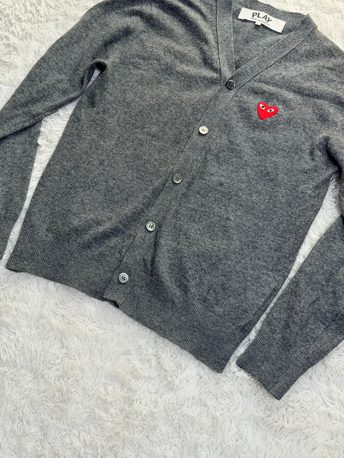 꼼데가르송 플레이 가디건 L 회색 상품이미지3