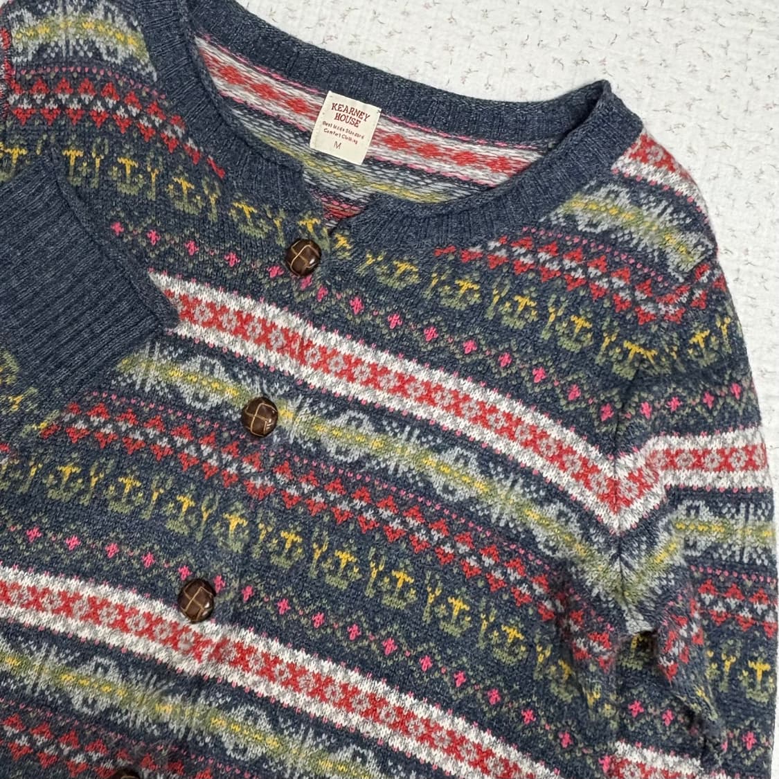 JPN/ 페어아일니트가디건 모리걸가디건 빈티지가디건 상품이미지7