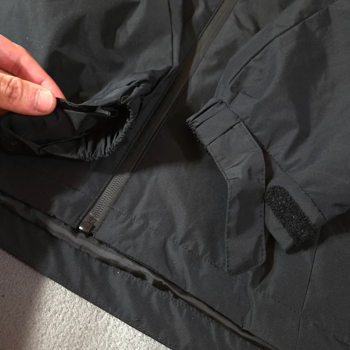 몽벨 테크페이스 윈드 자켓 바람막이 L 100 블랙 상품이미지8