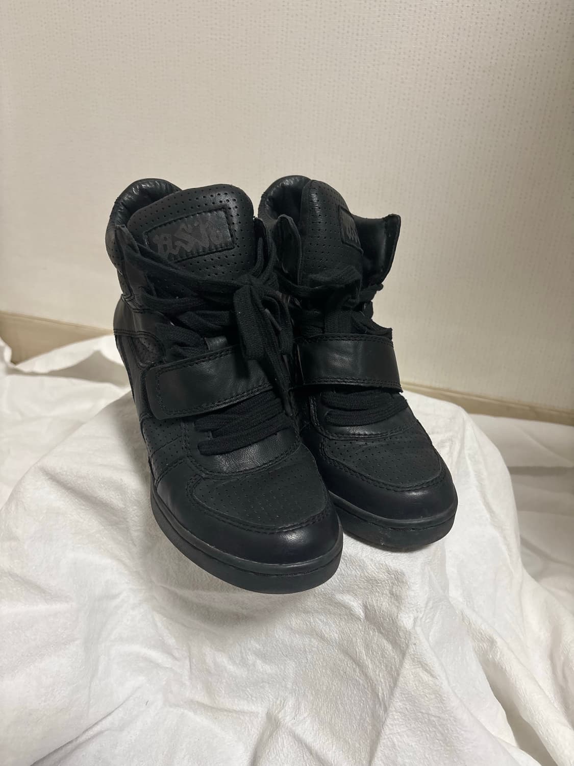 ash 아쉬 웨지힐 스니커즈 올블랙 36 상품이미지3