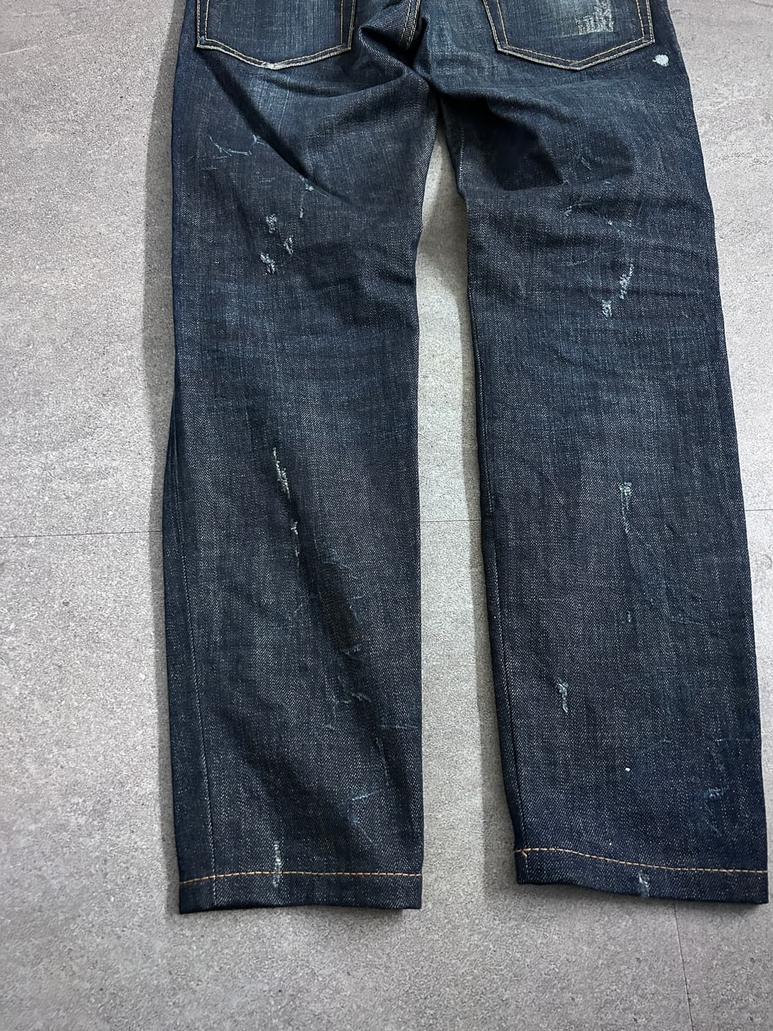 디스퀘어드2 11fw 루키 3 레더 판넬 데님 팬츠 상품이미지7