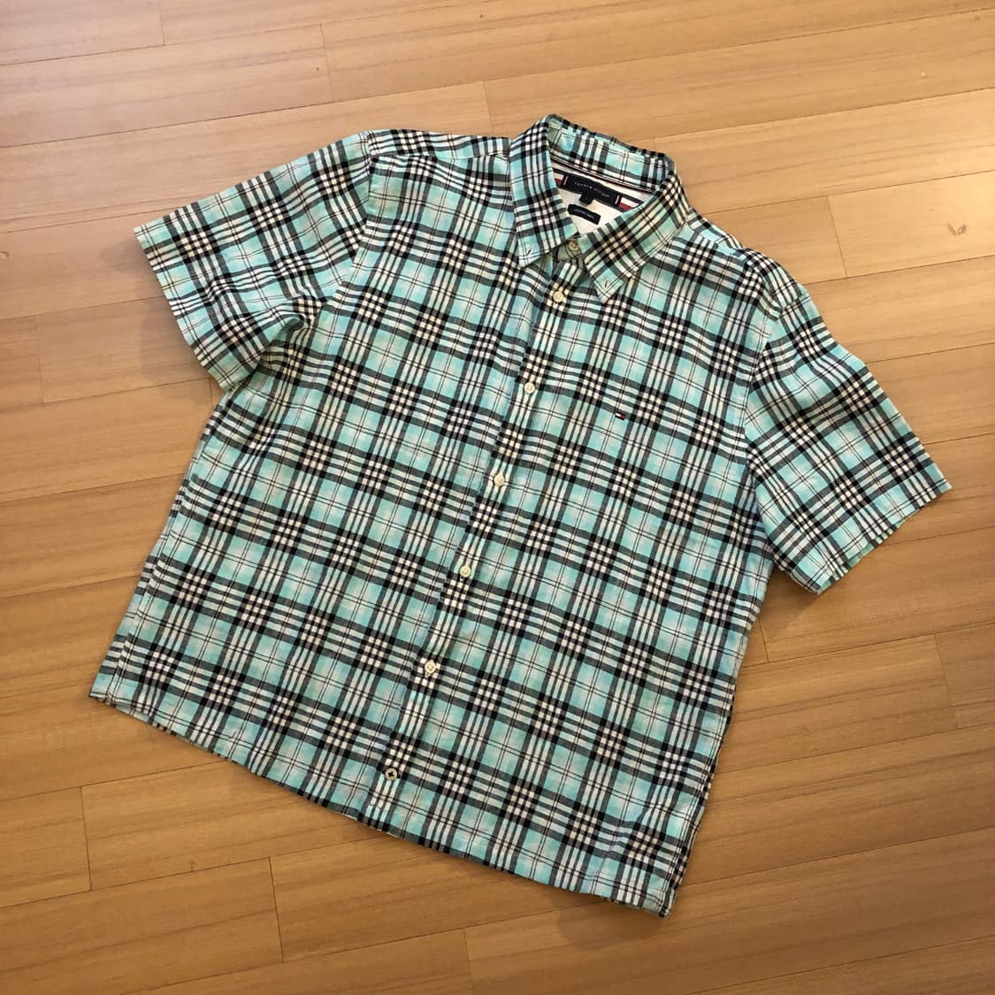 타미힐피거 반팔 체크 셔츠 상품이미지1