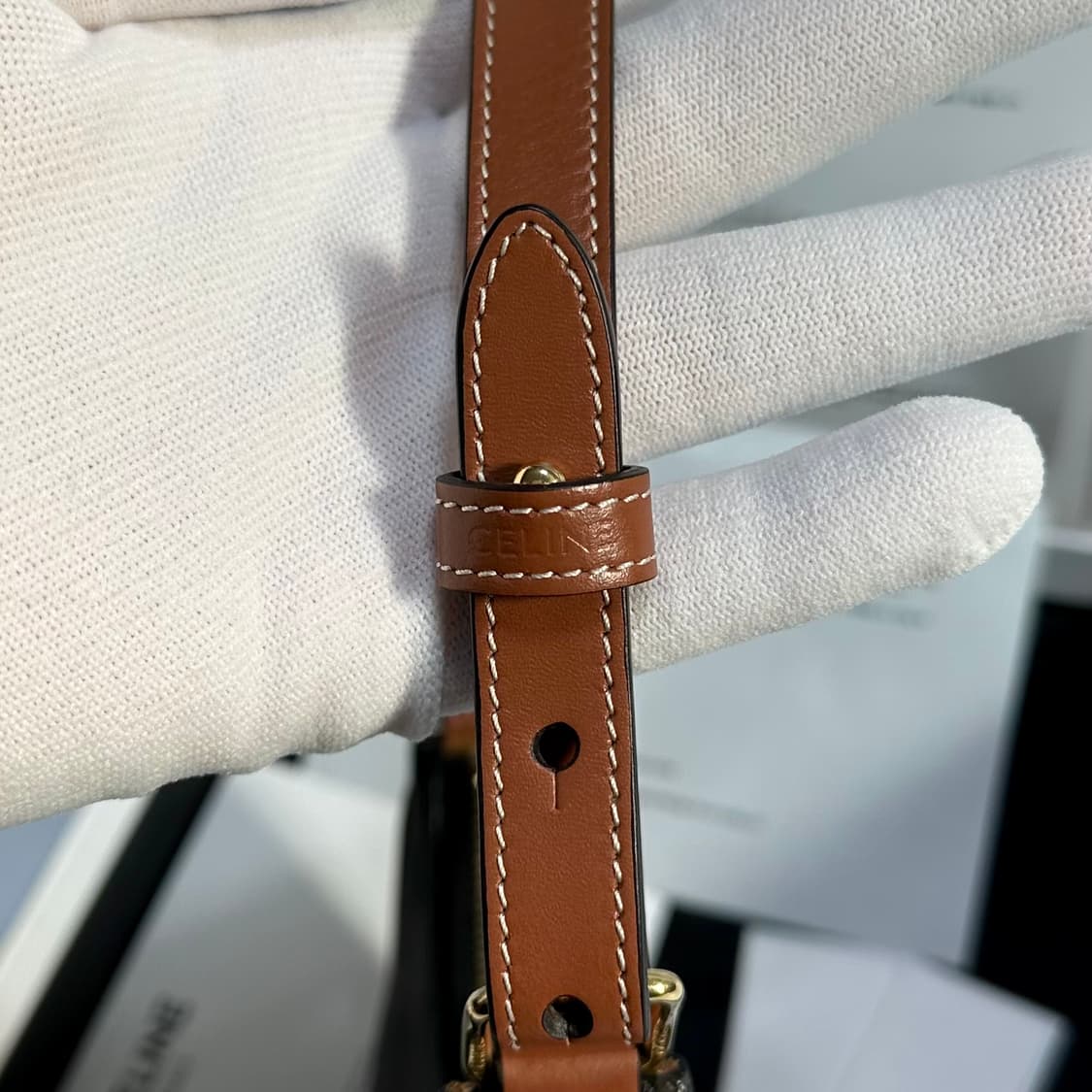 [새상품급/풀구성] 셀린느 트리옹프 캔버스 미니 아바백 탄 상품이미지7