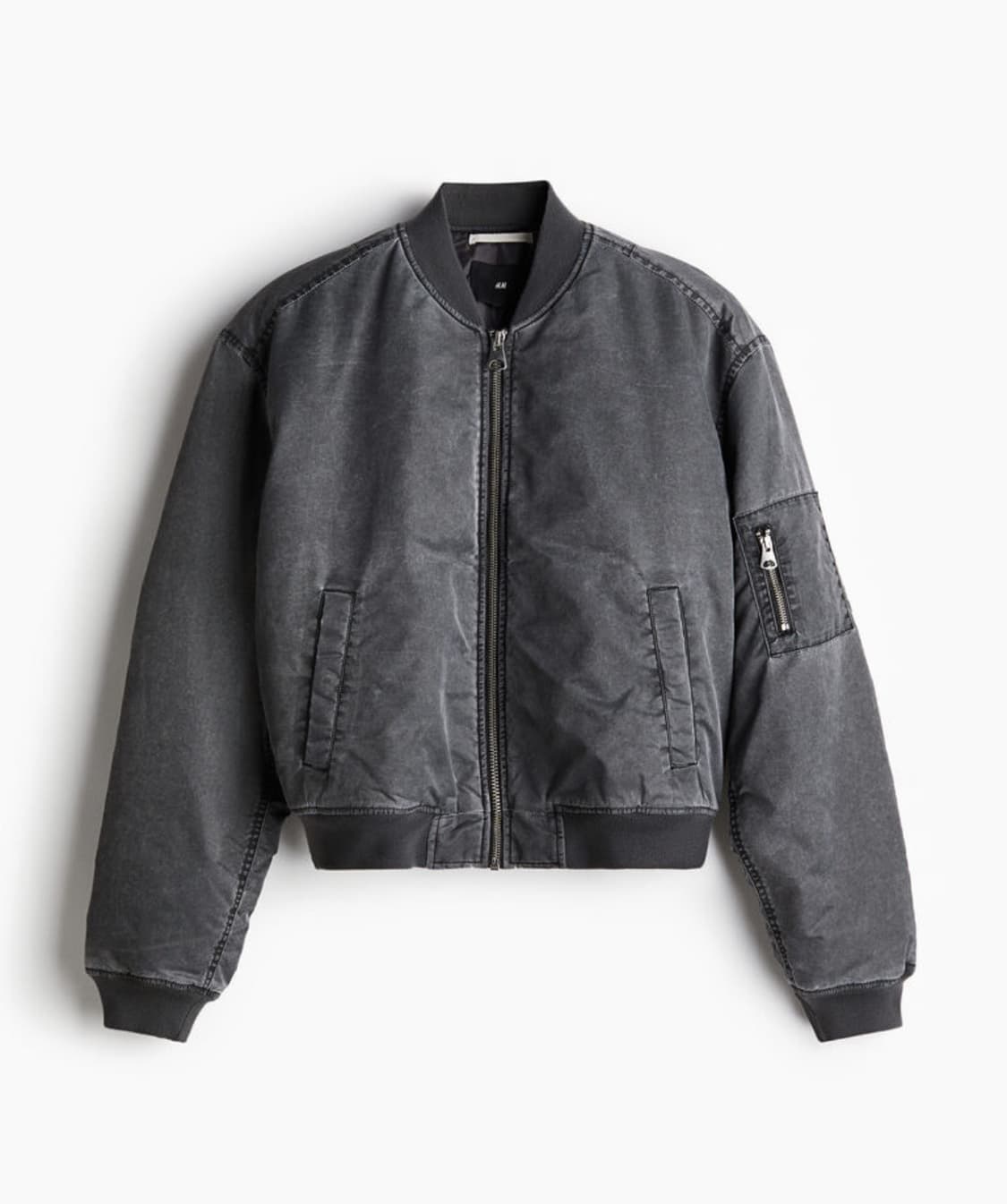 H&M 오버사이즈 핏 워싱 보머 재킷 상품이미지3