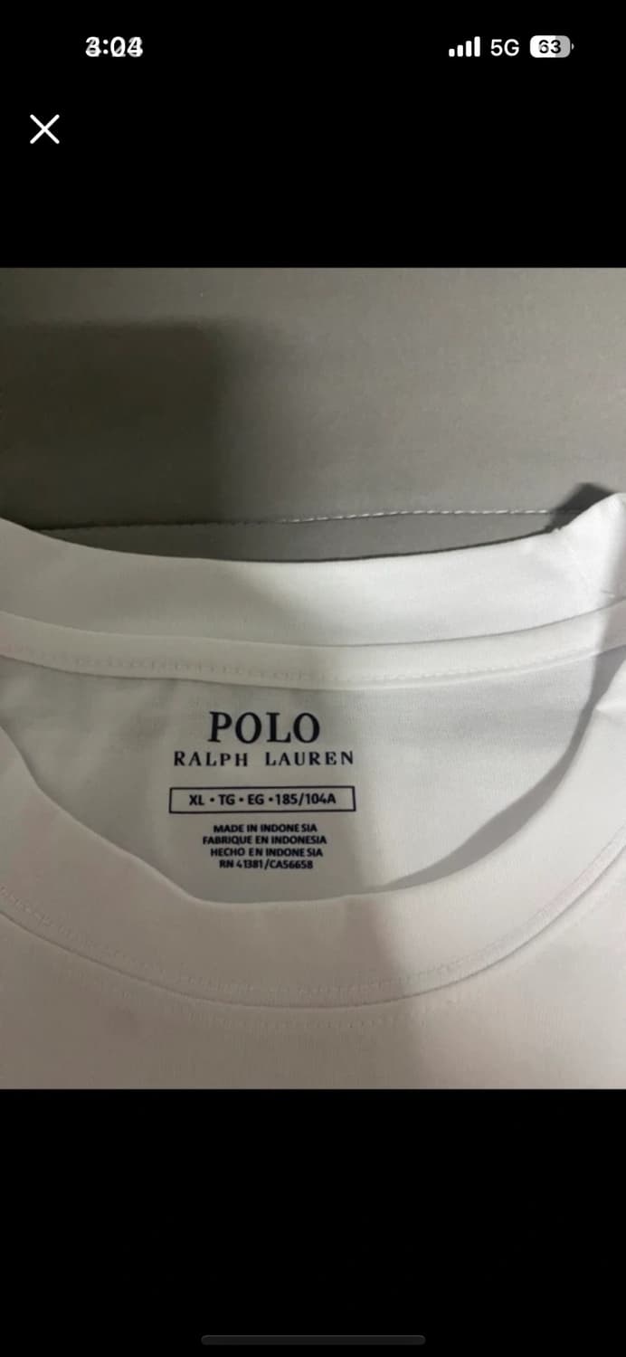 폴로 흰색 반팔 xl 상품이미지2