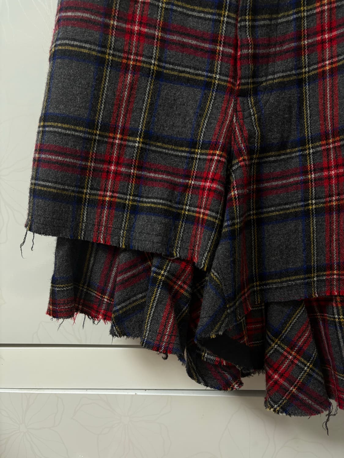 준야와타나베 꼼데 체크 울 스커트 상품이미지5