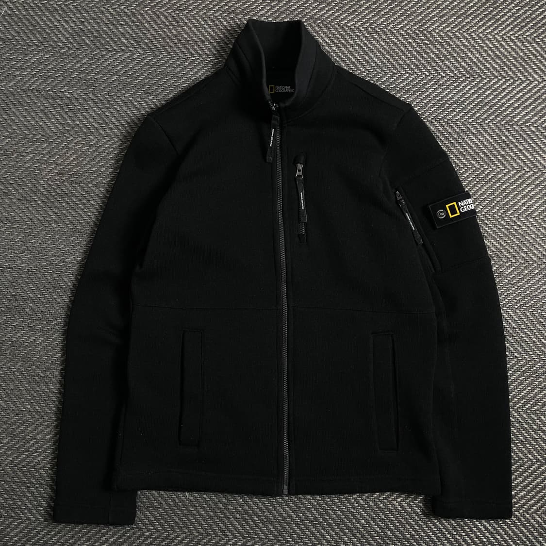 내셔널지오그래픽 와펜 로고 니트 집업y 5020 상품이미지2