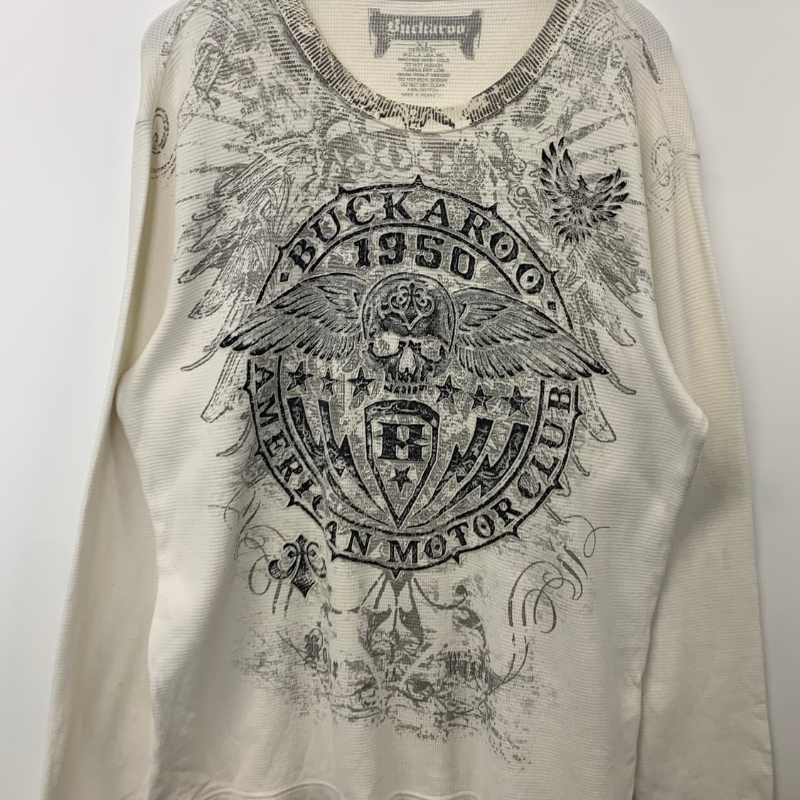 버커루 y2k 와투케 스컬 와플 니트 상품이미지4