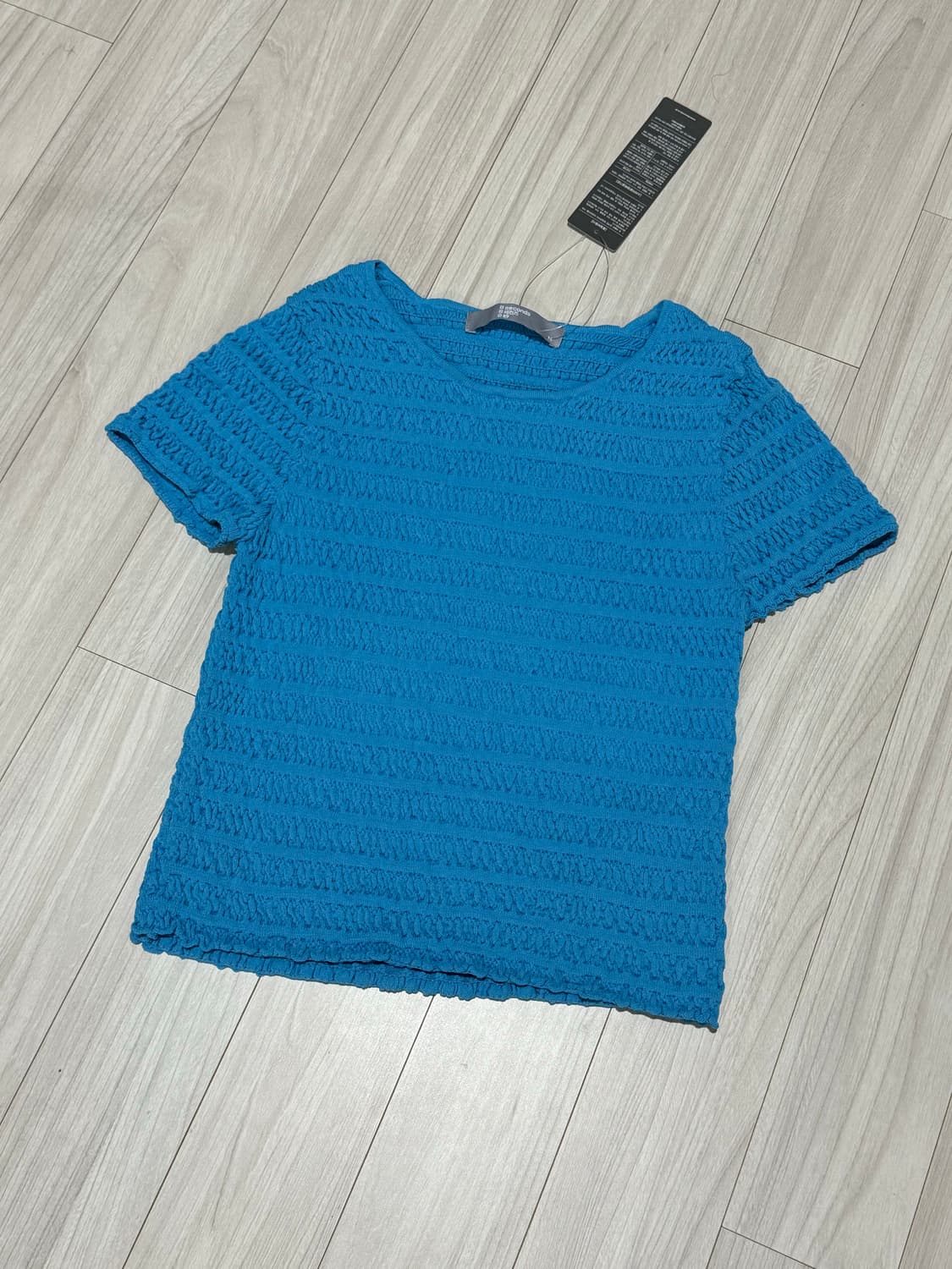 [새상품]에잇세컨즈 블루 스모킹 골지 티 💙 상품이미지5