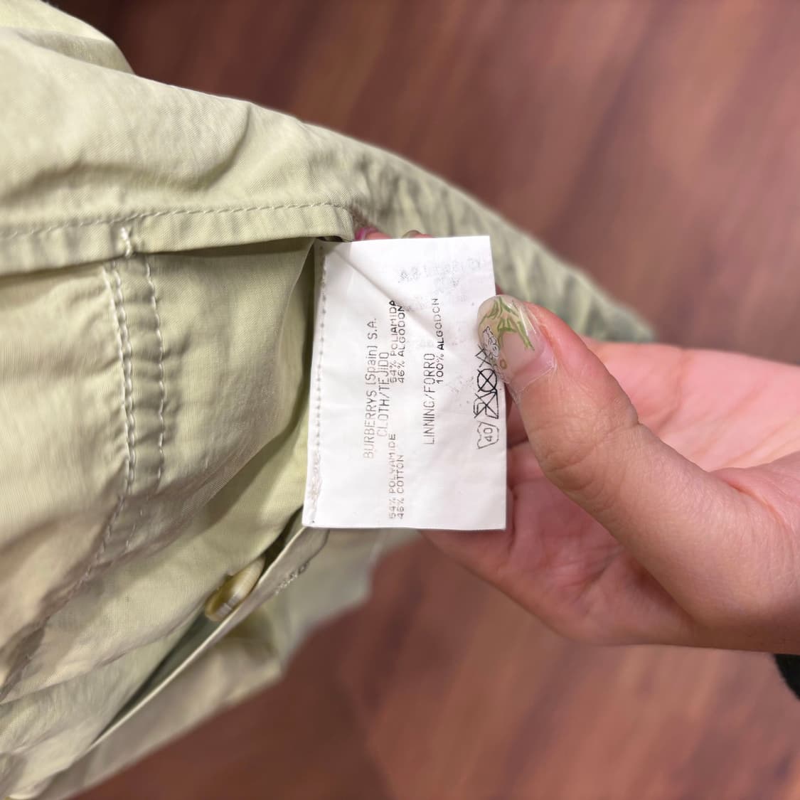 버버리 라이트 집업 자켓 로고 자수 플랩 포켓 밑단 밴딩 라이트 옐로우 상품이미지8