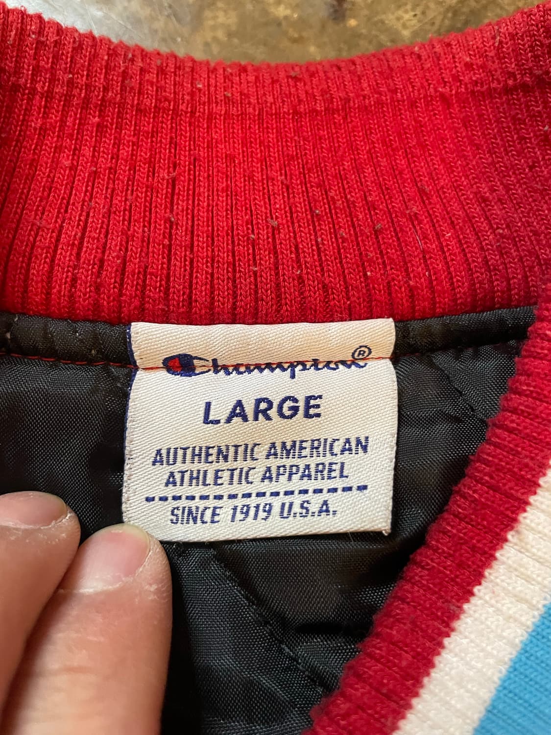 챔피온 USA 성조기 바시티 자켓 레드 상품이미지5