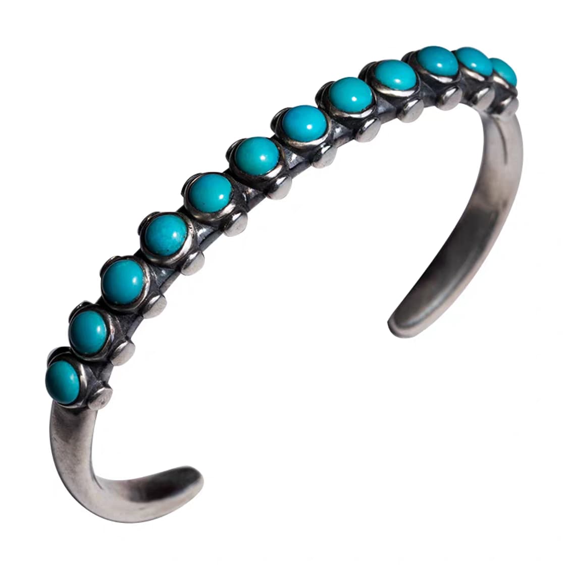 Oceanora 핸드메이드 S925 터키석 뱅글, 나바호 인디언 스타일 상품이미지1