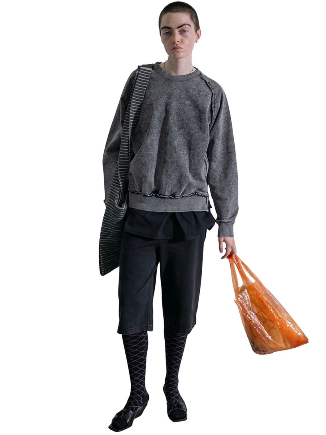 [F]퍼버즈 25fw 체크 니삭스 양말/네이비 상품이미지5