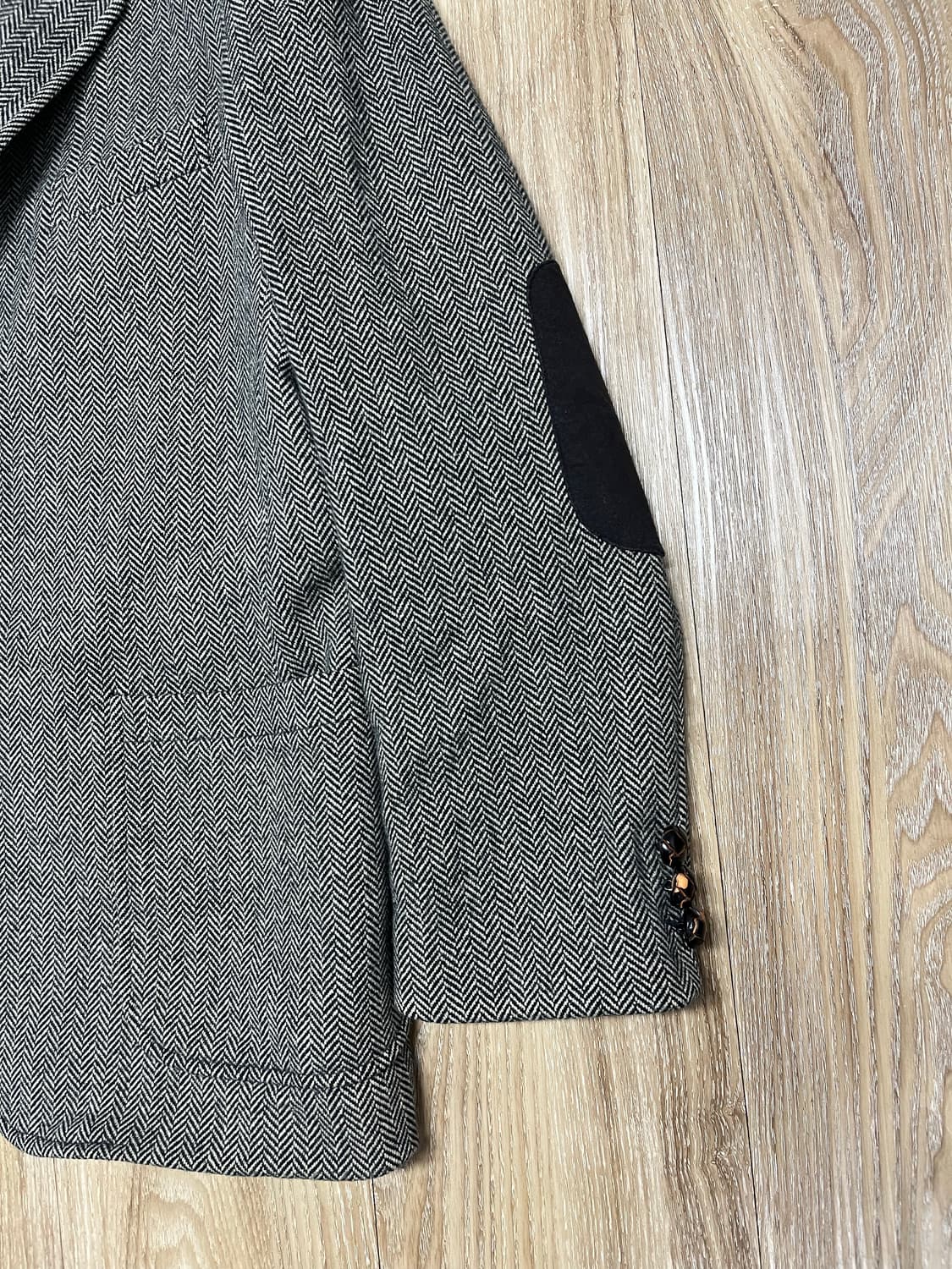 더헌트 헤링본 울 블레이저 L 상품이미지3