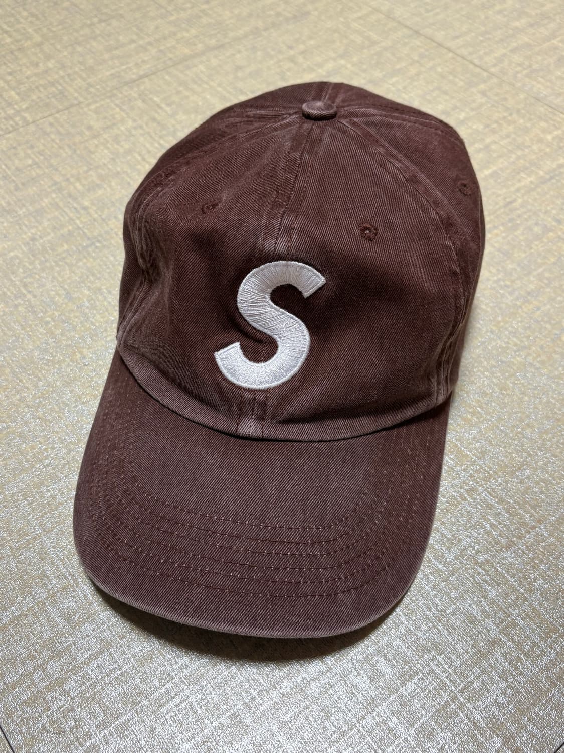 슈프림 S 로고 피그먼트 캡 브라운 상품이미지1