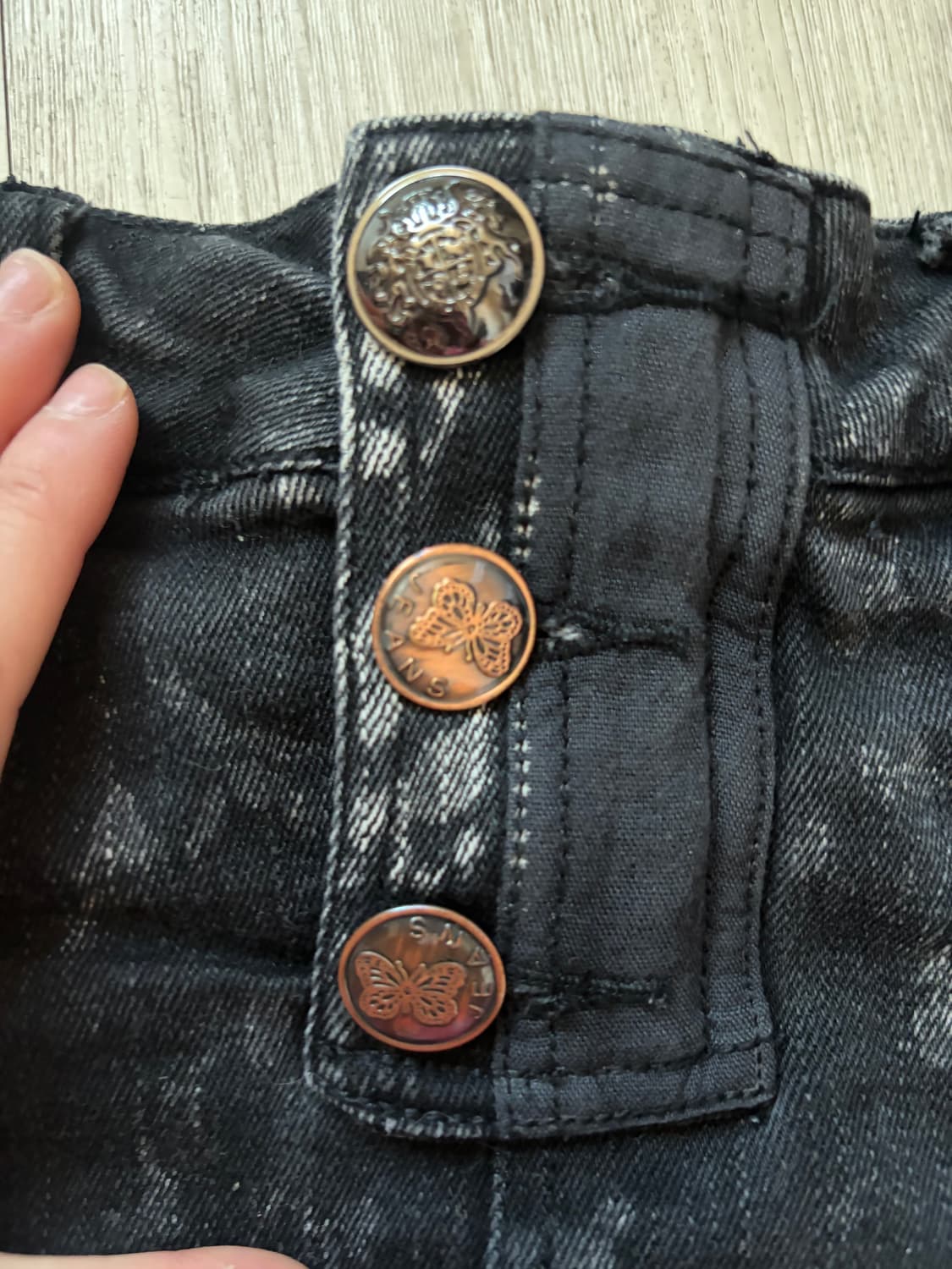 택포 돌청 미니스커트 숏츠 숏스 단추 갸루 펑크 아케호무 스커트 상품이미지3