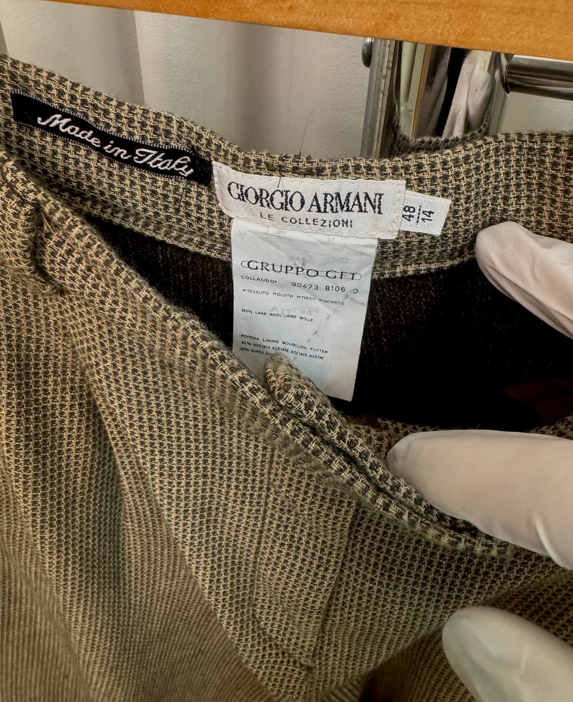 giorgio armani 조르지오 아르마니 르 꼴레지오니 울 팬츠  상품이미지5