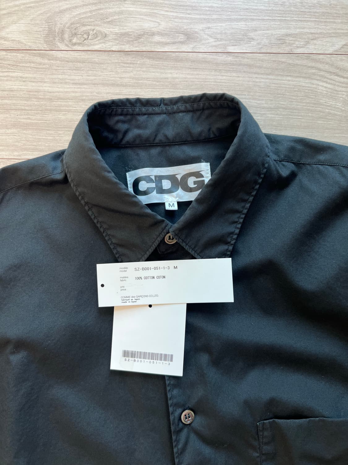 꼼데가르송 / CDG 블랙 코튼 셔츠 / M 상품이미지6