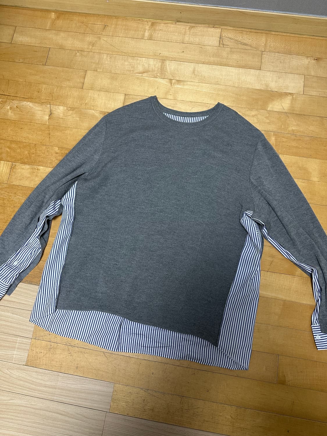 준지 셔츠 레이어드 니트 L사이즈 상품이미지1