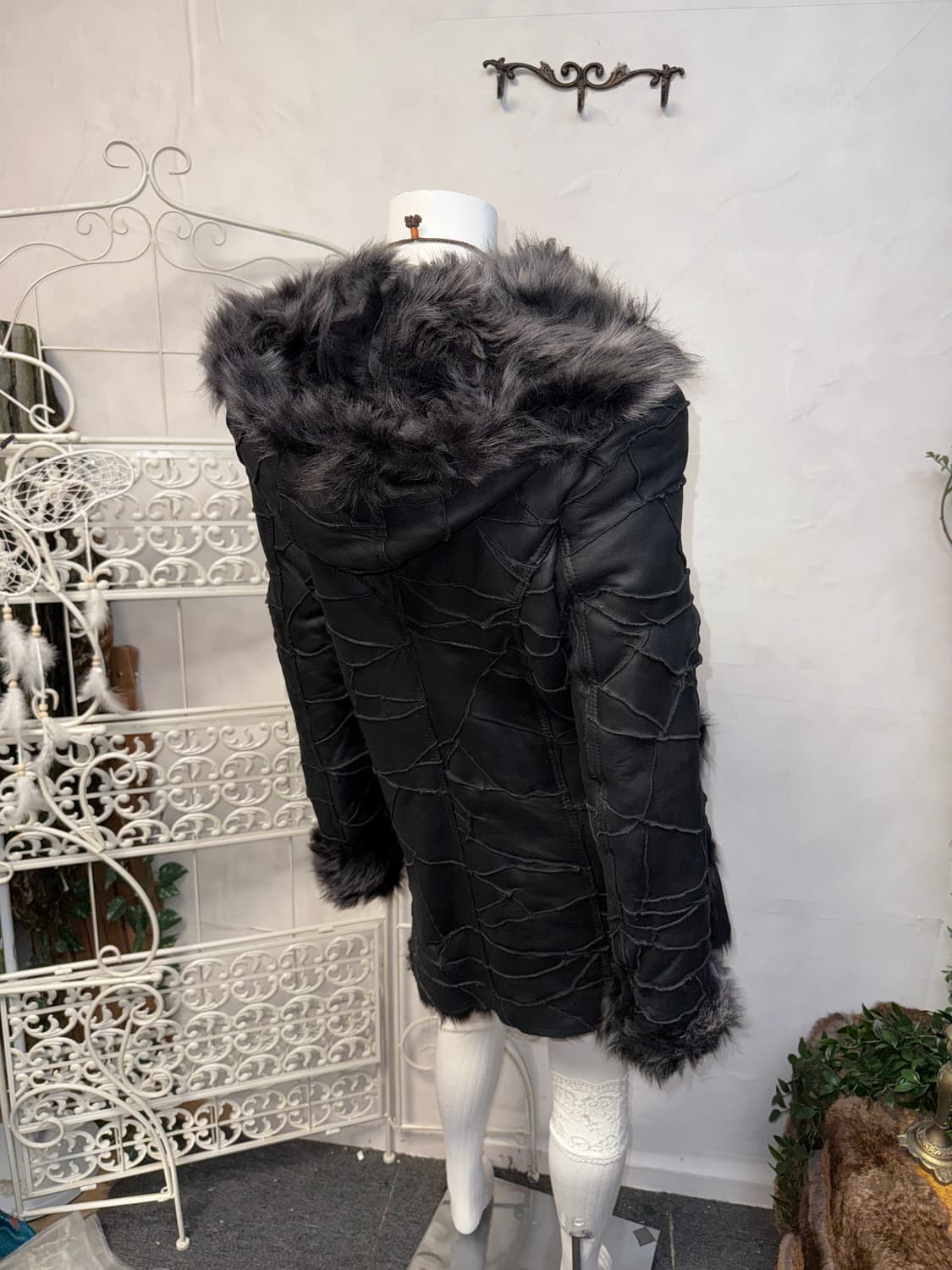 Black grunge patch duffle hood mustang 상품이미지6